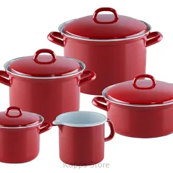 Czerwone garnki ceramiczne Riess Red