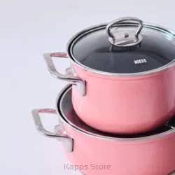 Różowe garnki ceramiczne PREMIUM Riess PINK