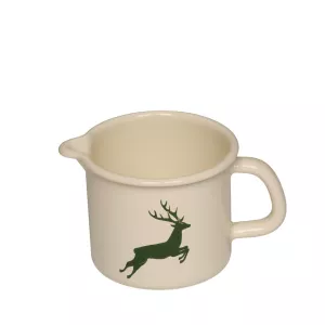 Kubek emaliowany biały z zielonym jelonkiem 1l Riess Hirsch