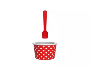 Zak!-Miseczka na lody, czerwono-biała