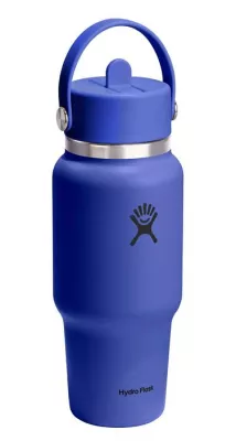 HF-Butelka 24 oz Wide Flex ze słomką, niebieska