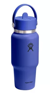 HF-Butelka 24 oz Wide Flex ze słomką, niebieska