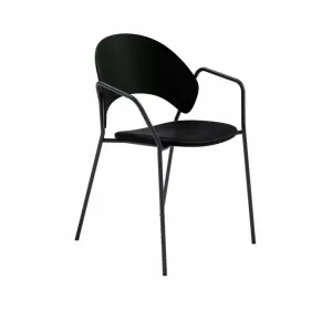 Dosina Dining Chair Upholstery and Armrests, Oak Black