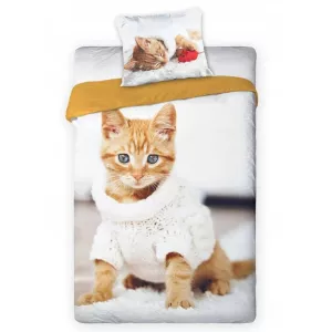 Pościel bawełna 160x200+1p70x80 Kot Friends 001