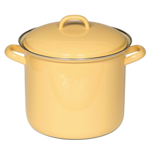 Garnek żółty emaliowany 4 l Riess Pastell