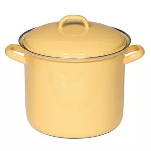 Garnek żółty emaliowany 4 l Riess Pastell