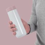 LL-Kubek podróżny 350ml White/Pink Travel - 22