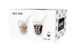 Zak!-Zestaw 2 szklanek 200ml z łyżeczkami,srebrny - 3