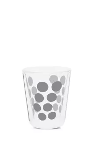 Zak!-Zestaw 2 szklanek 200ml z łyżeczkami,srebrny