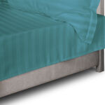 Prześcieradło satyna bambusowo-bawełniana STRIPE SEA TURQUOISE/160x240 - 3