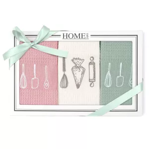 Komplet ręczników kuchennych bawełnianych HOME 1961/3x50x70/SET1