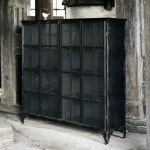 Gablota witryna szklana żelazna DOWNTOWN, czarna 4 drzwi Nordal - 2