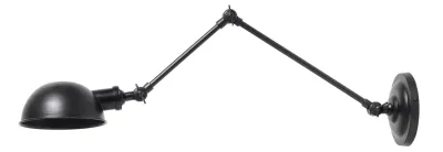 Lampa / Kinkiet metalowy czarny z przedłużeniem 15x71 cm AURA Nordal