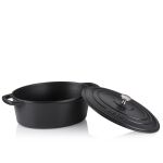 KELA-Brytfanna owalna z pokrywą 4 l czarna Calido - 2
