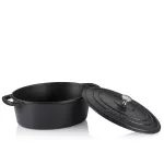 KELA-Brytfanna owalna z pokrywą 4 l czarna Calido - 2