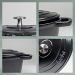 KELA-Brytfanna owalna z pokrywą 4 l czarna Calido - 4