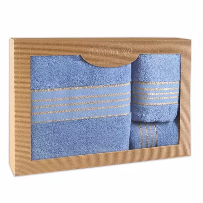Ręcznik D Bawełna 100% Tiwano Niebieski (P) 30x50+50x90+70x140 kpl.