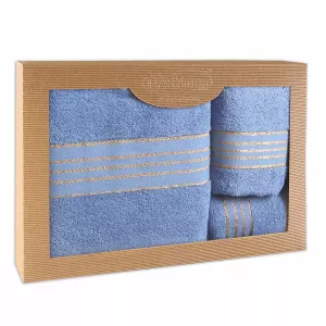 Ręcznik D Bawełna 100% Tiwano Niebieski (P) 30x50+50x90+70x140 kpl.