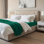 Prześcieradło jersey elastan z gumką GREEN/ZIELONY/220x200x30 - 2