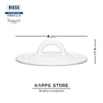 Biała pokrywka emaliowana Riess 8 cm – funkcjonalność i elegancja w Twojej kuchni - 2