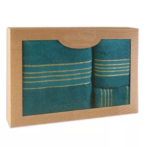 Ręcznik D Bawełna 100% Tiwano Ciemny Turkus (P) 30x50+50x90+70x140 kpl.