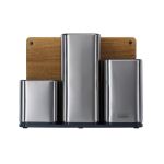 JJ-Zestaw pojemników z deską CounterStore Steel - 2