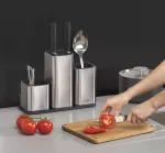 JJ-Zestaw pojemników z deską CounterStore Steel - 7