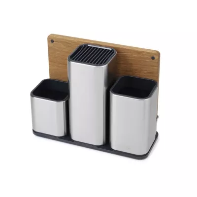 JJ-Zestaw pojemników z deską CounterStore Steel