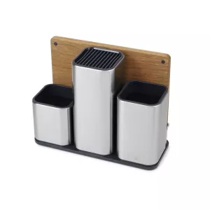 JJ-Zestaw pojemników z deską CounterStore Steel