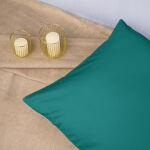 Pościel satyna bawełniana CIEMNY TURKUS 042/140x200+1posz.70x80 - 5