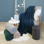 Koc polarowy LUKKA/ciemna zieleń/150x200 - 5