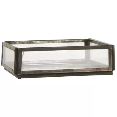 Przeszklone pudełko na biżuterię z metalową oprawą Ib Laursen