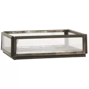 Przeszklone pudełko na biżuterię z metalową oprawą Ib Laursen