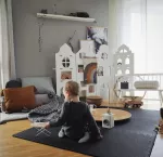 Parawan Domek Biurko Regał 4w1 - 9