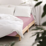 Prześcieradło satyna bawełniana z gumką wrzos 016/200x220 - 2