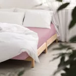 Prześcieradło satyna bawełniana z gumką wrzos 016/200x220 - 2