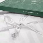 Pościel satyna bambusowo-bawełniana (P) STRIPE CORNFLOWER/220x200 +2x70x80 z listwą +4x40x40 BAMBOO - 10