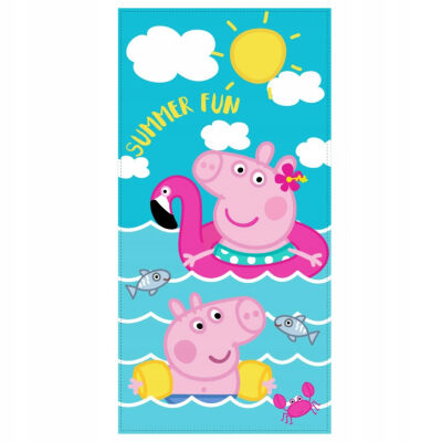 Ręcznik mikrofibra 70x140 Świnka Peppa niebieski