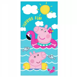 Ręcznik mikrofibra 70x140 Świnka Peppa niebieski