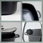 KELA-Naczynie kwadratowe 6l+pokrywka szklana Atura - 5