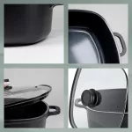 KELA-Naczynie kwadratowe 6l+pokrywka szklana Atura - 5