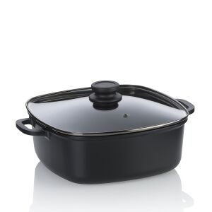 KELA-Naczynie kwadratowe 6l+pokrywka szklana Atura