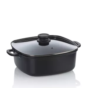 KELA-Naczynie kwadratowe 6l+pokrywka szklana Atura