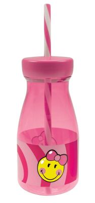Zak!-Butelka ze słomką dla dziewczynki Smiley Kid