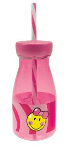 Zak!-Butelka ze słomką dla dziewczynki Smiley Kid