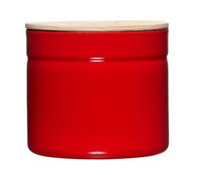 Pojemnik kuchenny czerwony szeroki 12 cm Riess