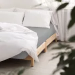 Prześcieradło satyna bawełniana z gumką popiel 024/120x200 - 2