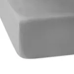 Prześcieradło satyna bawełniana z gumką popiel 024/120x200 - 4