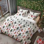 Pościel bawełniana 220x200 + 2x70x80 świąteczna wzór 078 - 3
