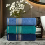 Towel 100% cotton Tiwano Light Ash + Dark Turquoise (P) 2x30x50+2x50x90+2x70x140 set - 8